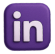 Fioletowa ikona LinkedIn.
