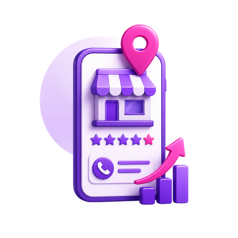 Profil lokalnej firmy w Google z opiniami, telefonem i rosnącą widocznością