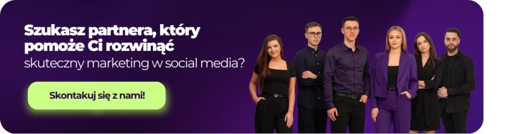 Zespół agencji dais - baner zachęcający do kontaktu w sprawie rozwoju skutecznego marketingu w social media.
