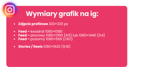 wymiary grafik na instagram
